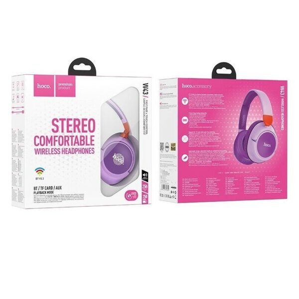 HOCO - W43 headset Ασύρματα & Ενσύρματα Adventure Purple