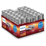 PHILIPS LR6 AA + LR03 AAA POWER ALKALINE BATTERY AA x 24 τμχ ΑΑΑ χ 16 τμχ Blister 24 τεμ