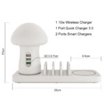 USB TRAVEL CHARGER 3 IN 1, 40W + Wireless Charger With Led