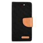 XIAOMI Redmi 12 / Redmi 12 5G - ΘΗΚΗ NETONE FANCY CANVAS BOOK STYLE ΠΟΡΤΟΦΟΛΙ ΜΑΥΡΗ