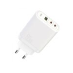 XO - CE04 wall charger 65W 2xUSB-C, USB-A white