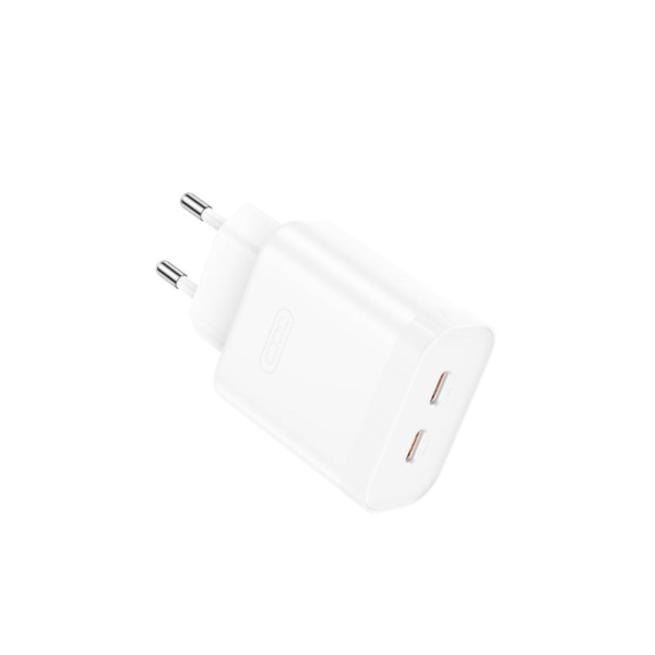 XO - L105 wall charger 2xUSB-C 35W WHITE
