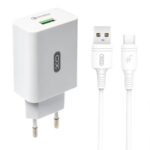 XO - L36 wall charger QC 3.0 18W 1x USB + Type-C WHITE