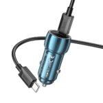 HOCO - Z48 car charger 2x Type C + cable Type C to Type C 40W sapphire blue