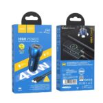 HOCO - Z48 car charger 2x Type C + cable Type C to Type C 40W sapphire blue
