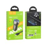 HOCO - Z48 car charger 2x Type C + cable Type C to iPhone Lightning 8-pin PD 40W metal gray
