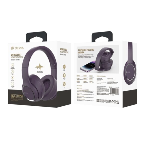 DEVIA Bluetooth headphones Kintone purple