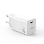 XO - CE10 wall charger 65W, USB-C, PD, 3A white