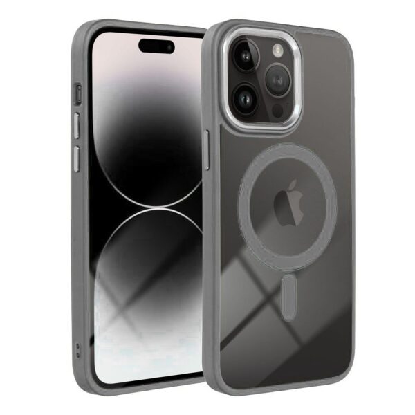 APPLE iPhone 15 Pro Max - ΘΗΚΗ ΣΙΛΙΚΟΝΗΣ Mag Cover ΓΚΡΙ