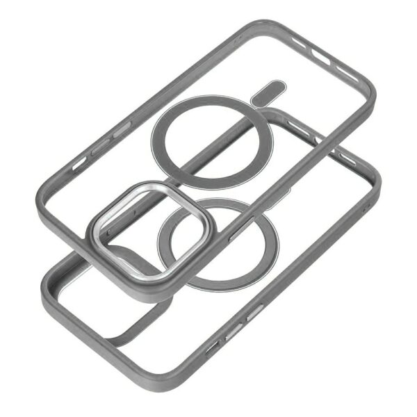 APPLE iPhone 15 Pro Max - ΘΗΚΗ ΣΙΛΙΚΟΝΗΣ Mag Cover ΓΚΡΙ