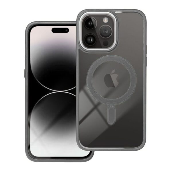 APPLE iPhone 15 Pro Max - ΘΗΚΗ ΣΙΛΙΚΟΝΗΣ Mag Cover ΓΚΡΙ