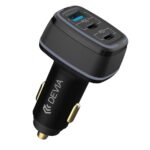 DEVIA car charger Extreme 115W 2x USB-C 1x USB black