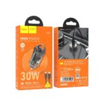 HOCO - Z53 car charger Type C + cable Type C to Type C PD 30W black