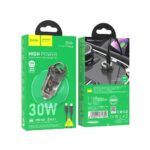 HOCO - Z53A car charger USB QC3.0 + Type C + cable Type C to Apple Lightning 8-pin PD 30W black