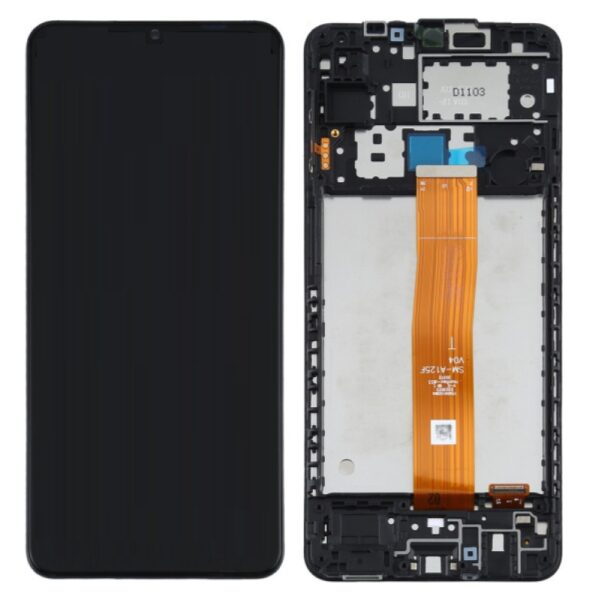SAMSUNG A125F Galaxy A12 - LCD + Touch + Frame Black Copy
