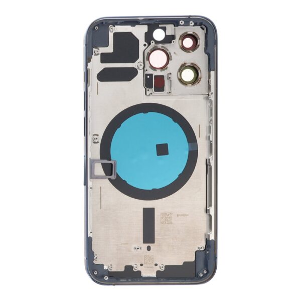 APPLE iPhone 13 Pro - Back battery door cover middle frame housing with small parts Blue OEM