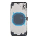 APPLE iPhone X - Back battery door cover middle frame housing with small parts Black HQ
