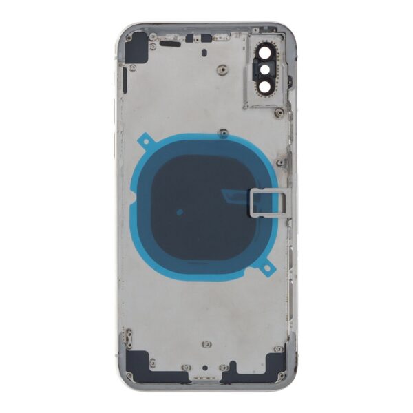 APPLE iPhone X - Back battery door cover middle frame housing with small parts White HQ