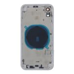 APPLE iPhone XR - Back battery door cover middle frame housing with small parts White HQ
