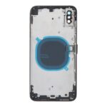 APPLE iPhone XS Max - Back battery door cover middle frame housing with small parts Black HQ