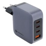 Forcell F-Energy Travel Charger with 3x USB C and USB A sockets - 100W with PD and Quick Charge 4.0 function