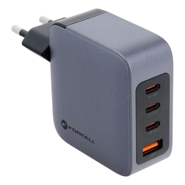 Forcell F-Energy Travel Charger with 3x USB C and USB A sockets - 100W with PD and Quick Charge 4.0 function