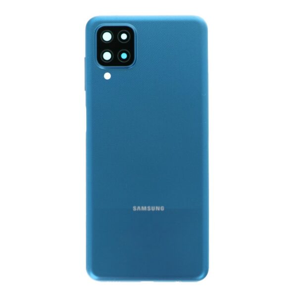 SAMSUNG A125F Galaxy A12 - Battery cover + Camera Lens Blue Original
