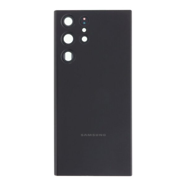 SAMSUNG S908B Galaxy S22 Ultra - Battery cover + Adhesive + Camera Lens Black High Quality