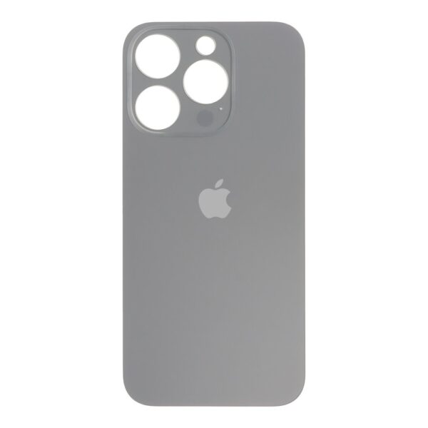 APPLE iPhone 15 Pro - Battery Cover + Adhesive Large Hole Black Titanium HQ