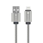 FORCELL cable USB to iPhone Lightning 8-pin 2,4A 12W Metal C236 1m silver
