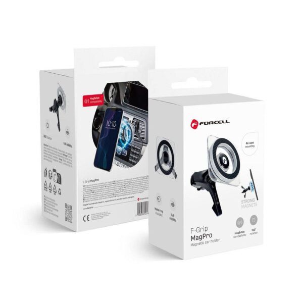 FORCELL F-GRIP MagPro car holder for phone to air vent compatible with MagSafe universal black