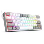 Gaming πληκτρολόγιο - Redragon K617 Fizz RGB (White/Grey)