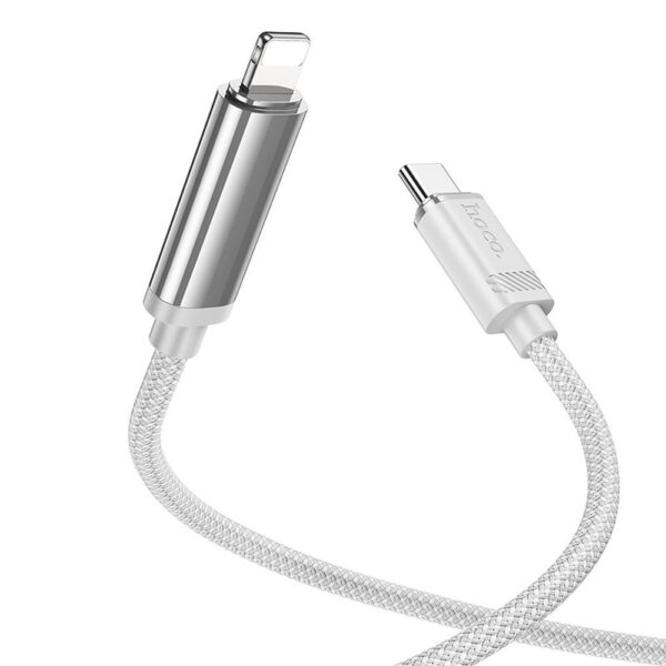 HOCO - U127 DATA CABLE Type C to Lightning PD 2,4A 27W 1,2M Silver