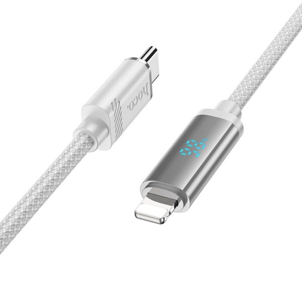 HOCO - U127 DATA CABLE Type C to Lightning PD 2,4A 27W 1,2M Silver