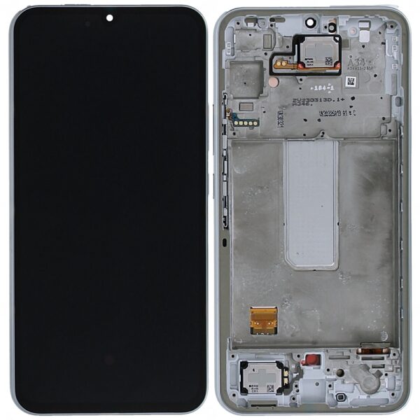 SAMSUNG A346B Galaxy A34 5G - LCD - Complete front + Touch Silver Original Service Pack