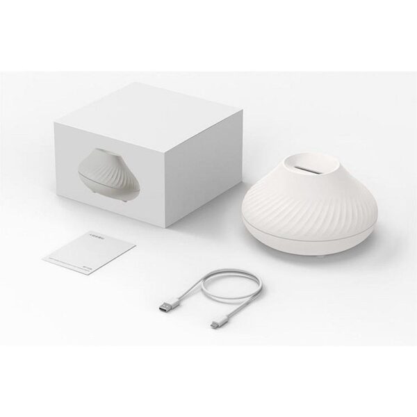 Colorful flame aromatherapy machine / humidifier / diffuser Art Deco model YMX 130 white