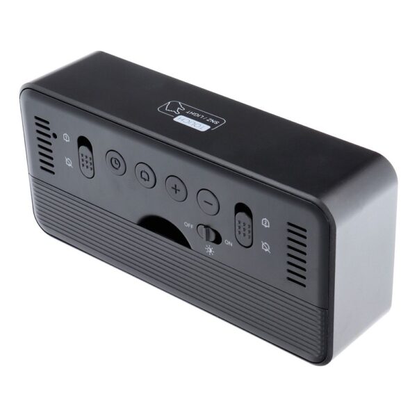 Electronic desk clock with weather station, Black MK8001