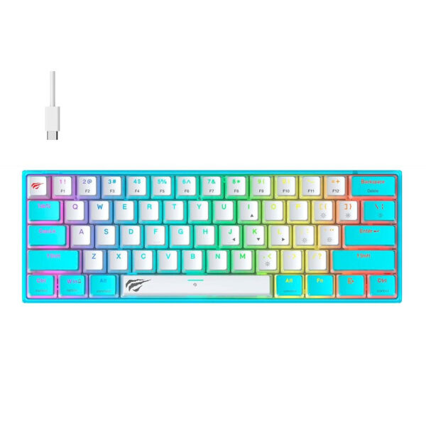 Havit KB877L - Gaming Ενσύρματο πληκτρολόγιο Purple White