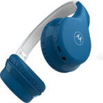 Motorola Moto JR300 BL Μπλε ασύρματα on ear Bluetooth παιδικά ακουστικά με splitter