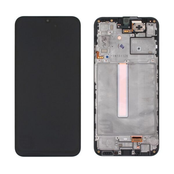SAMSUNG A256B Galaxy A25 5G - LCD - Complete front + Touch Black Original Service Pack
