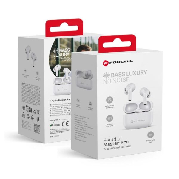 FORCELL F-AUDIO wireless earphones TWS Master PRO white