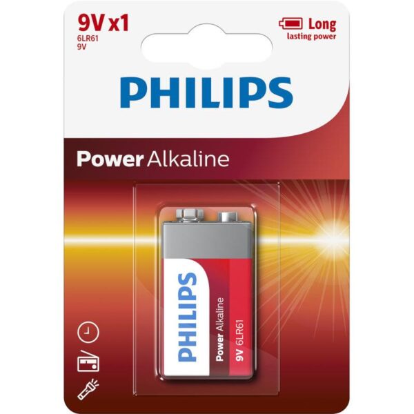 PHILIPS 9V POWER ALKALINE BATTERY Καρτέλα 1 τεμ