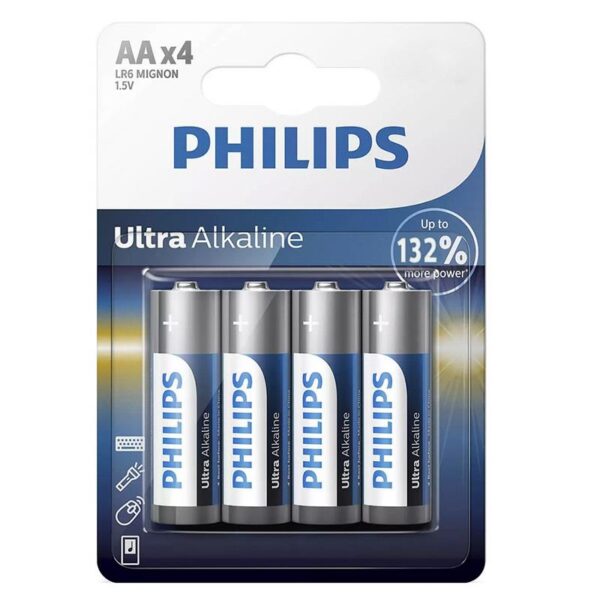 PHILIPS LR6 AA, ULTRA  ALKALINE BATTERY  Blister 4 τεμ