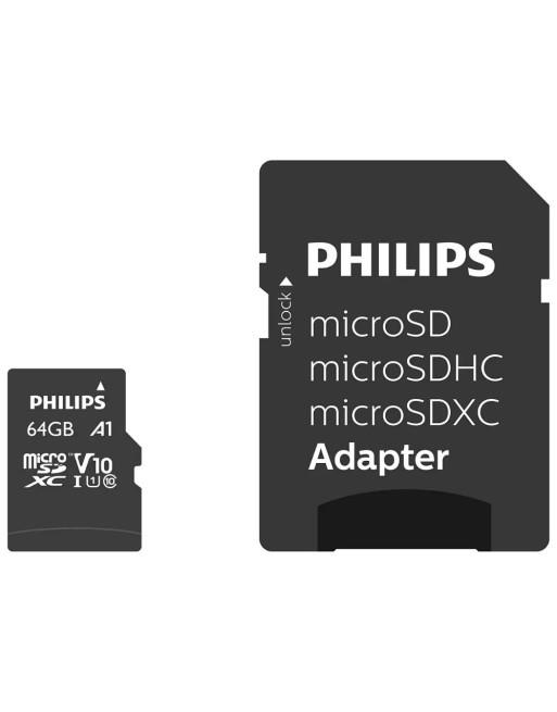 Philips - MicroSDXC 64GB Class 10 U1 UHS-I με αντάπτορα